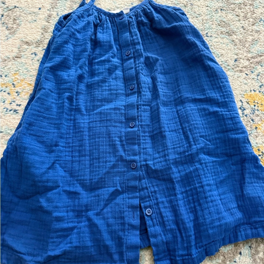 Kids Gap Blue Gauze Button-Down Dress